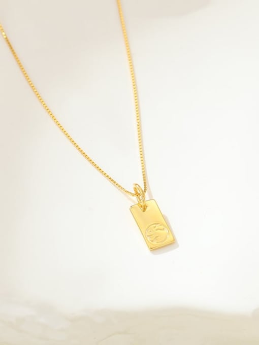 NS1081 Gold [Rabbit] 925 Sterling Silver Zodiac Minimalist Necklace